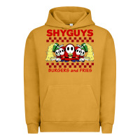 Pigment Peanut Butter shy guys burger and fries Urban Hoodie - artisFamous