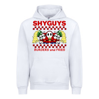 White shy guys burger and fries Urban Hoodie - artisFamous