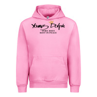 Fuchsia Pink Rest in Peace Young Dolph Urban Hoodie - artisFamous