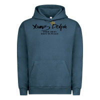 Pigment Midnight Navy Rest in Peace Young Dolph Urban Hoodie - artisFamous
