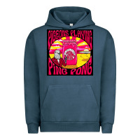 Pigment Midnight Navy Best Pigeons Playing Ping Pong Music Urban Hoodie - artisFamous