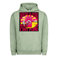 Pigment Oil Green Best Pigeons Playing Ping Pong Music Urban Hoodie - artisFamous