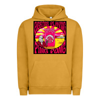 Pigment Peanut Butter Best Pigeons Playing Ping Pong Music Urban Hoodie - artisFamous