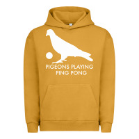 Pigment Peanut Butter Best Pigeons Playing Ping Pong Music Urban Hoodie - artisFamous