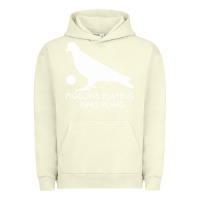 Pigment Pistachio Best Pigeons Playing Ping Pong Music Urban Hoodie - artisFamous