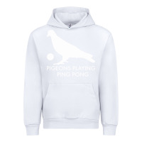 White Best Pigeons Playing Ping Pong Music Urban Hoodie - artisFamous