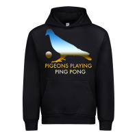 Black Best Pigeons Playing Ping Pong Music Urban Hoodie - artisFamous