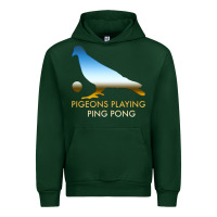 Forest Green Best Pigeons Playing Ping Pong Music Urban Hoodie - artisFamous