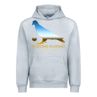 Heather Grey Best Pigeons Playing Ping Pong Music Urban Hoodie - artisFamous