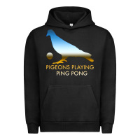 Pigment Black Best Pigeons Playing Ping Pong Music Urban Hoodie - artisFamous