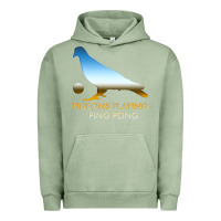 Pigment Oil Green Best Pigeons Playing Ping Pong Music Urban Hoodie - artisFamous