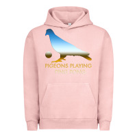 Pigment Salmon Best Pigeons Playing Ping Pong Music Urban Hoodie - artisFamous