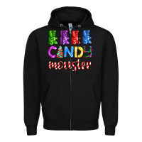 Black candy monster with jelly bear Zipper Hoodie - AdoDesignShop