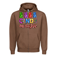 Chestnut candy monster with jelly bear Zipper Hoodie - AdoDesignShop