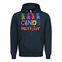 Navy candy monster with jelly bear Zipper Hoodie - AdoDesignShop