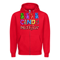 Red candy monster with jelly bear Zipper Hoodie - AdoDesignShop