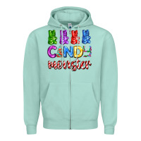 Seafoam candy monster with jelly bear Zipper Hoodie - AdoDesignShop