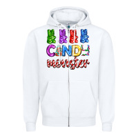 White candy monster with jelly bear Zipper Hoodie - AdoDesignShop
