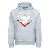 Heather Grey black pyramid Urban Hoodie - artisFamous