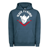 Pigment Midnight Navy black pyramid Urban Hoodie - artisFamous