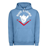 Pigment Pebble Blue black pyramid Urban Hoodie - artisFamous