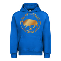 Cobalt Buffalo Gold Native American - Bison Urban Hoodie - artisFamous
