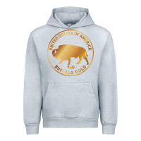 Heather Grey Buffalo Gold Native American - Bison Urban Hoodie - artisFamous