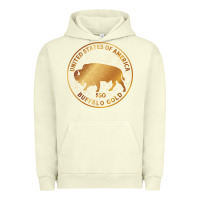Pigment Pistachio Buffalo Gold Native American - Bison Urban Hoodie - artisFamous