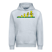 Heather Grey evolution of lego Urban Hoodie - artisFamous