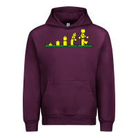 Mauve Wine evolution of lego Urban Hoodie - artisFamous