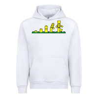White evolution of lego Urban Hoodie - artisFamous