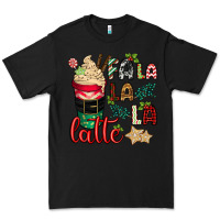 Black Fa la la la latte Premium Tee - CowGirlArtShop
