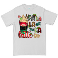 Dove Grey Fa la la la latte Premium Tee - CowGirlArtShop