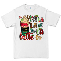 White Fa la la la latte Premium Tee - CowGirlArtShop