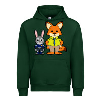 Forest Green zootopia duo chibi Urban Hoodie - artisFamous