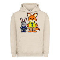Pigment French Oak zootopia duo chibi Urban Hoodie - artisFamous