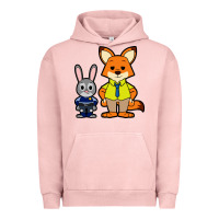 Pigment Salmon zootopia duo chibi Urban Hoodie - artisFamous