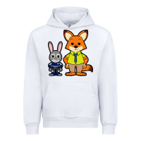 White zootopia duo chibi Urban Hoodie - artisFamous
