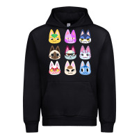 Black animal crossing cute cats animal crossing new horizons Urban Hoodie - artisFamous