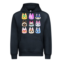 Navy animal crossing cute cats animal crossing new horizons Urban Hoodie - artisFamous