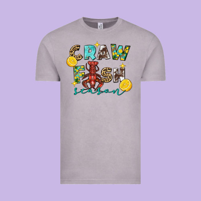Crawfish Season Vintage Tee Designed By Fadigitalartstudio