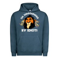 Pigment Midnight Navy surrounded by idiots book Urban Hoodie - artisFamous
