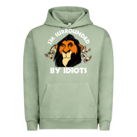 Pigment Oil Green surrounded by idiots book Urban Hoodie - artisFamous