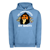Pigment Pebble Blue surrounded by idiots book Urban Hoodie - artisFamous
