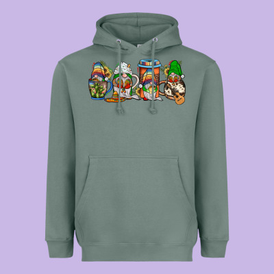 Mexican Gnomies Coffee Heavyweight Hoodie Designed By Jahusdesignshop