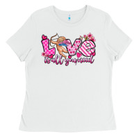 White love is all you need Ladies Tee - OliviaCreatesArt