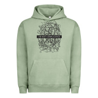 Pigment Oil Green ı'm not complicated Urban Hoodie - artisFamous