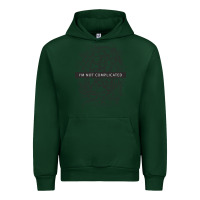Forest Green ı'm not complicated Urban Hoodie - artisFamous