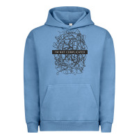 Pigment Pebble Blue ı'm not complicated Urban Hoodie - artisFamous