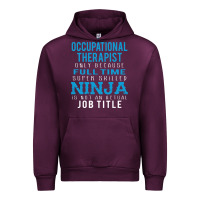 Mauve Wine occupational therapist because ninja is not a job title Urban Hoodie - DesigneFamous